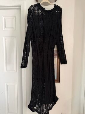 green emerald velvet dress Mac Duggal #20756 Long Sleeve Sheer Floral Embroidered Velvet Gown - Black